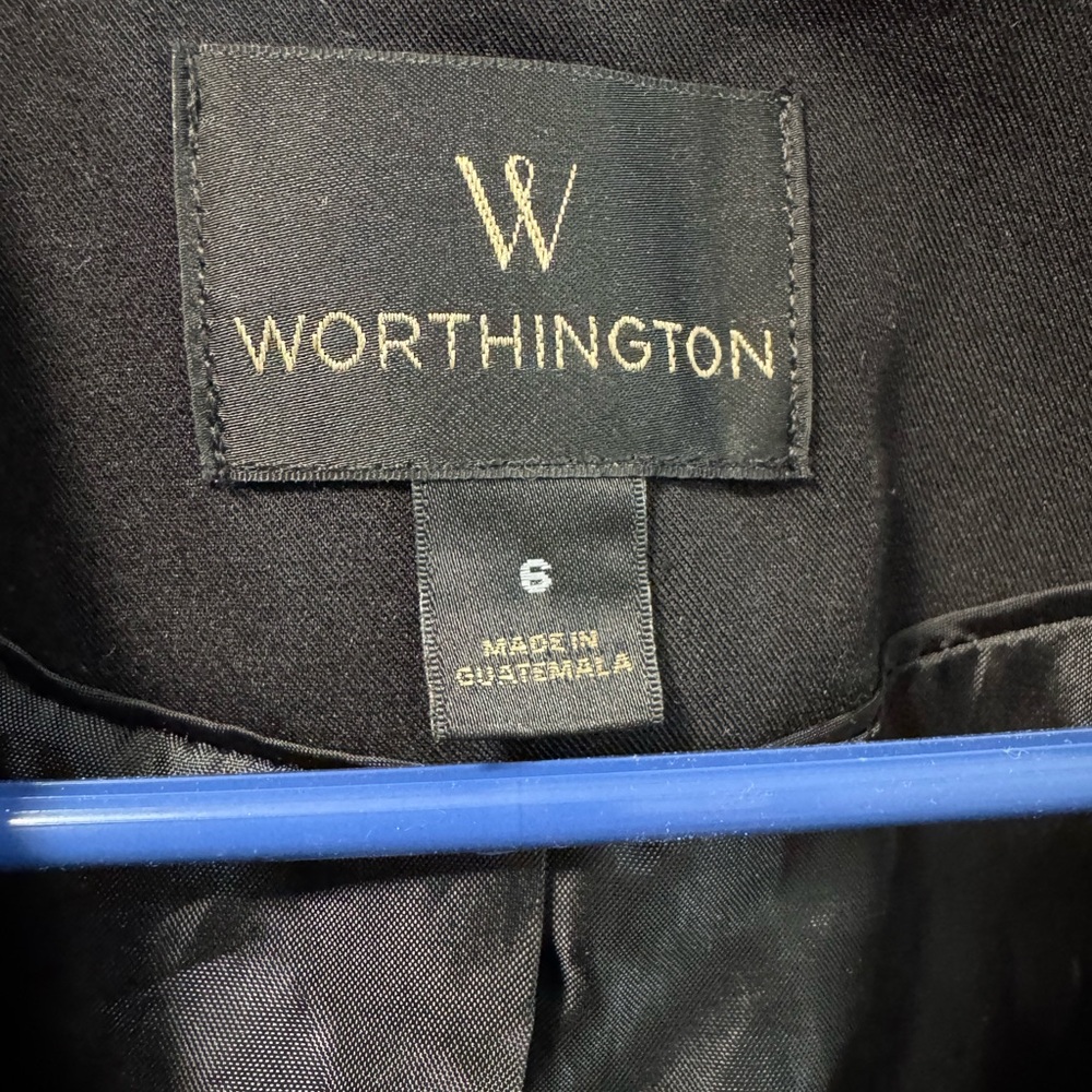 Worthington Blazer Women's 6 Black Professional Office Business - Picture 2 of 4